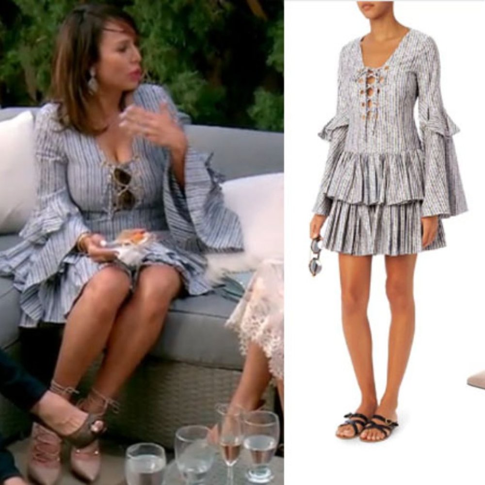 Caroline Constas Blue 'Anastasia' Cocktail Dress
